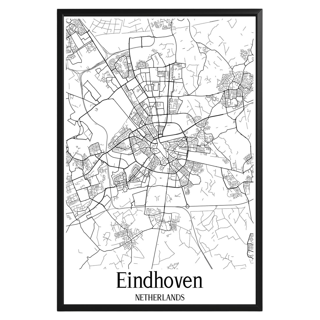 Eindhoven Netherlands City Map Poster - GroovyGrove