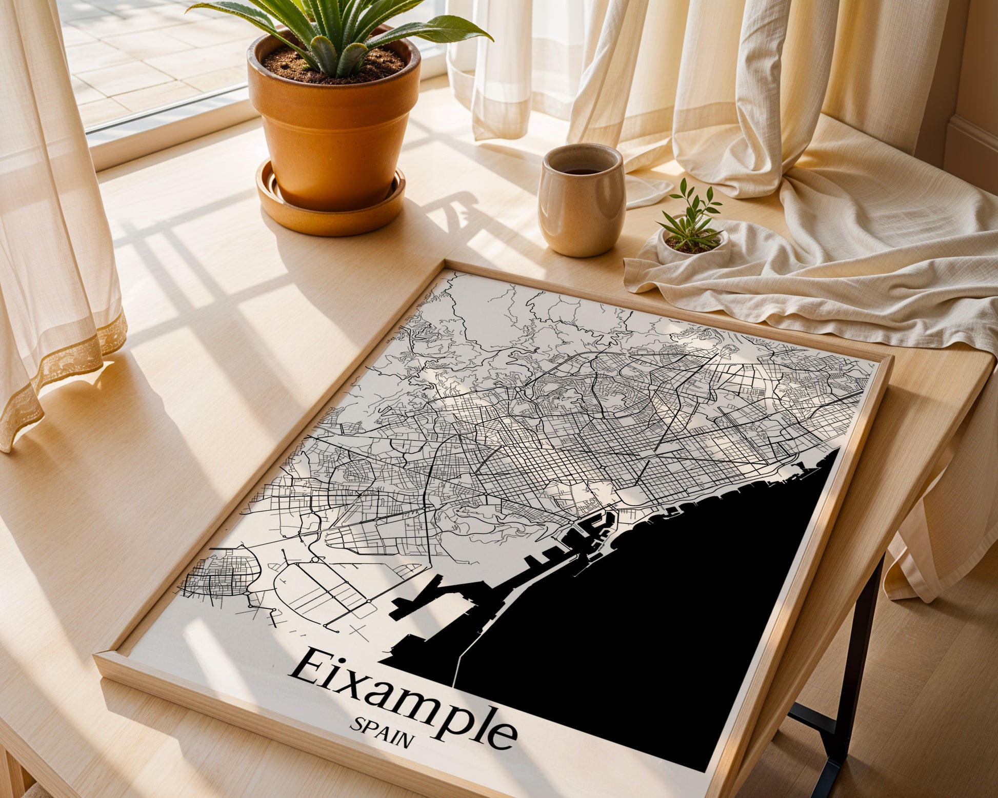 Eixample Spain City Map Poster - GroovyGrove