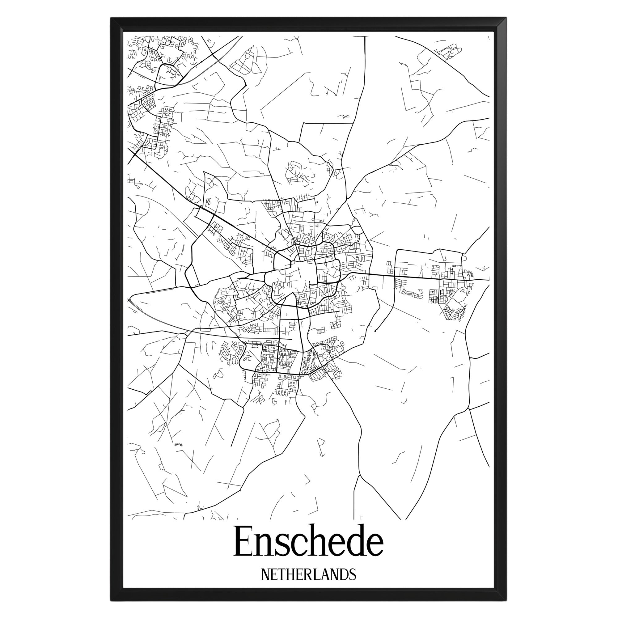 Enschede Netherlands City Map Poster - GroovyGrove