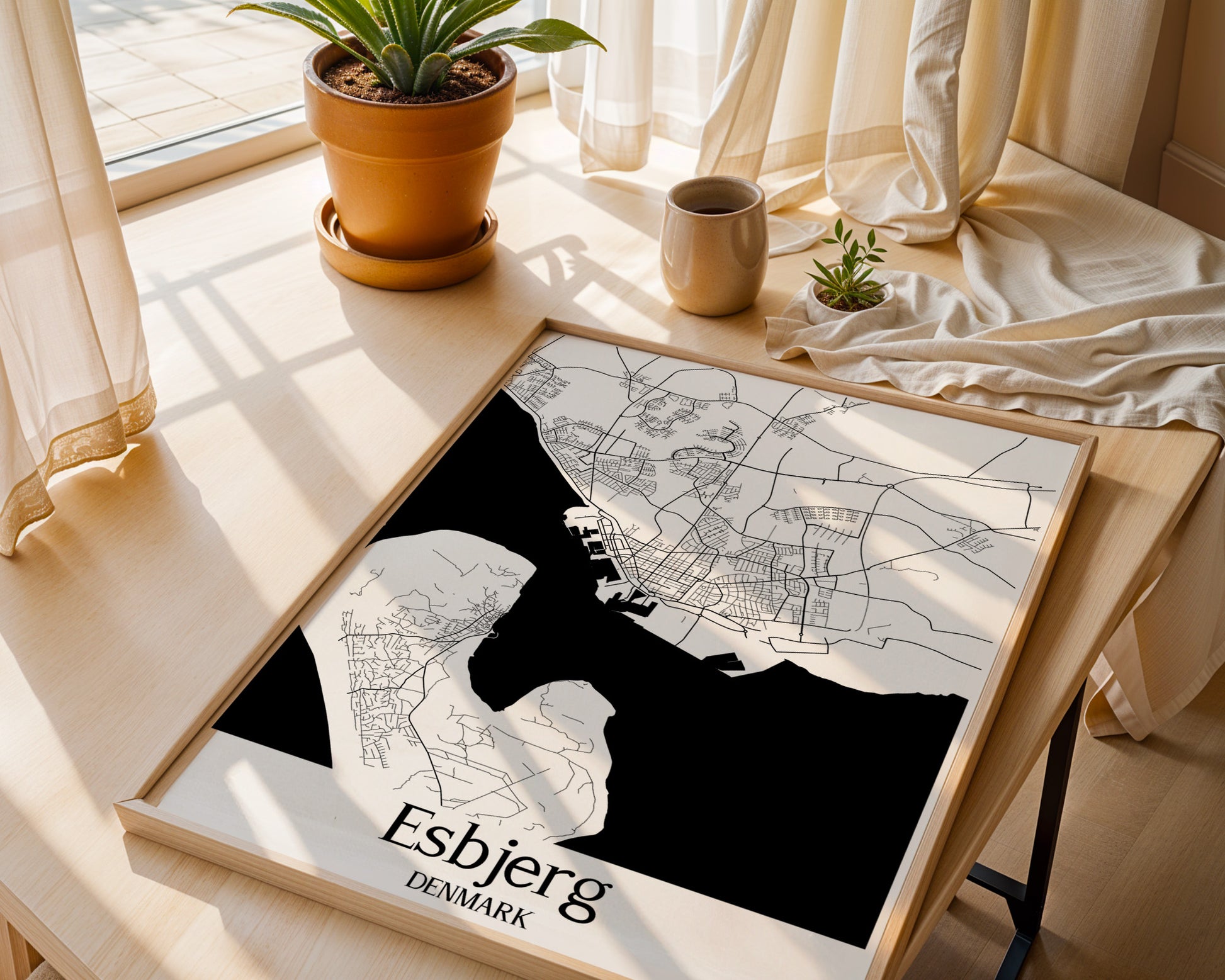 Esbjerg Denmark City Map Poster - GroovyGrove