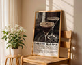 Espresso Martini Cocktail Black and White Poster - GroovyGrove