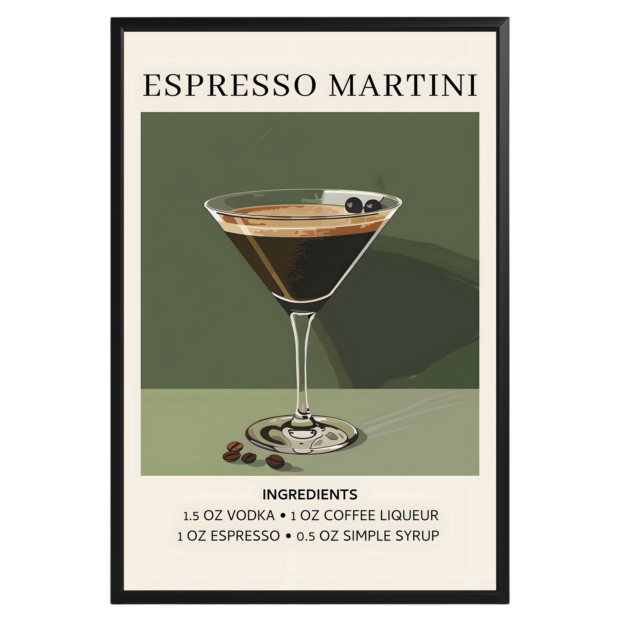 Espresso Martini Vintage Cocktail Poster - GroovyGrove