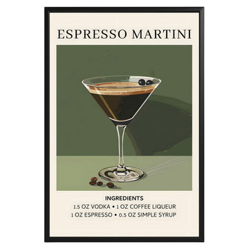 Espresso Martini Vintage Cocktail Poster - GroovyGrove