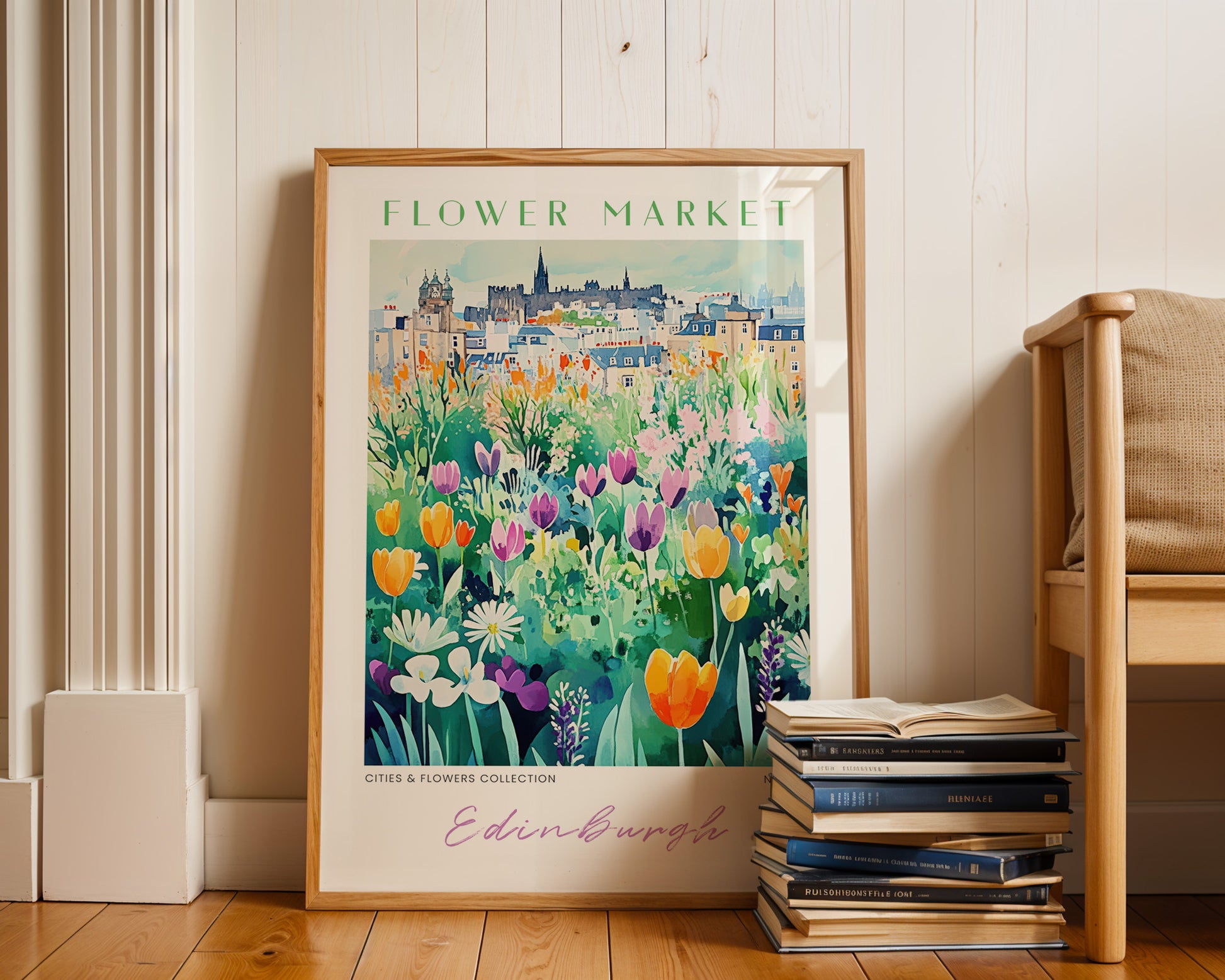 Edinburgh Scotland Flower Market Poster - GroovyGrove