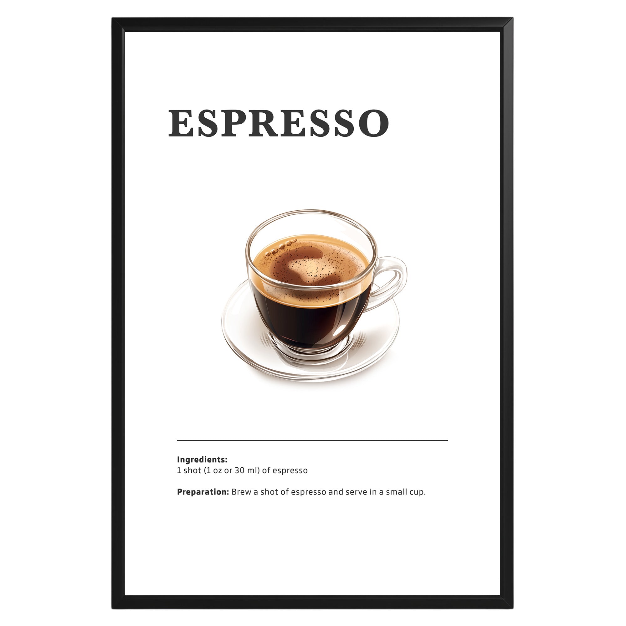 Espresso Coffee Recipe Poster - GroovyGrove