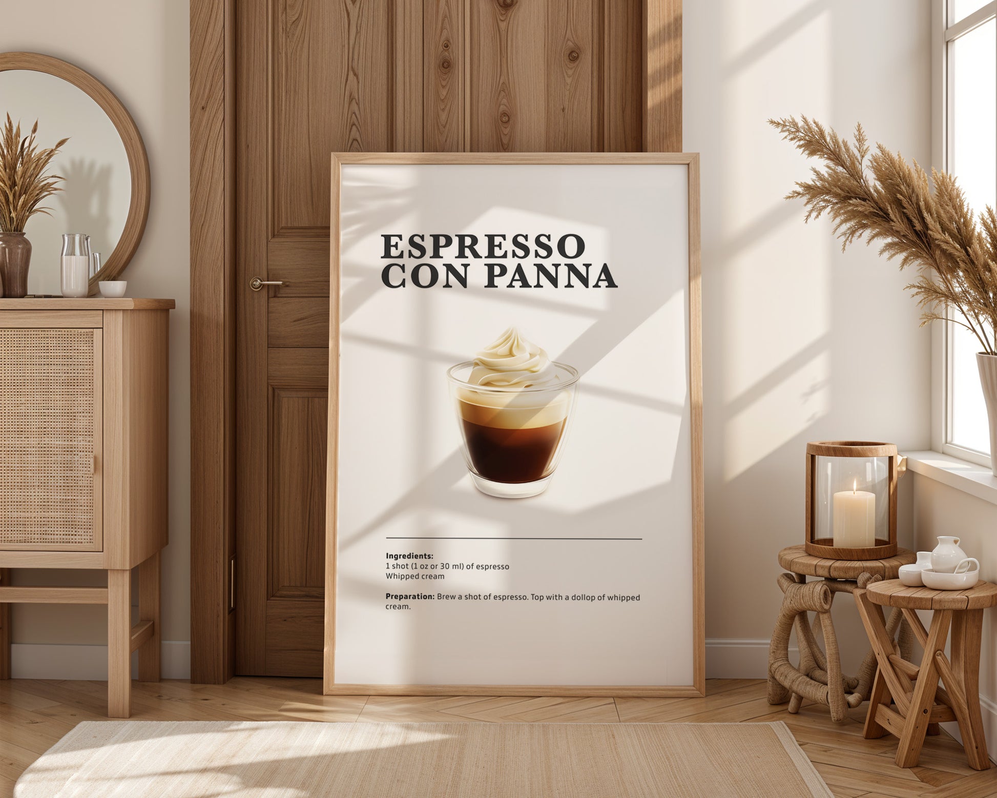 Espresso Con Panna Coffee Recipe Poster - GroovyGrove