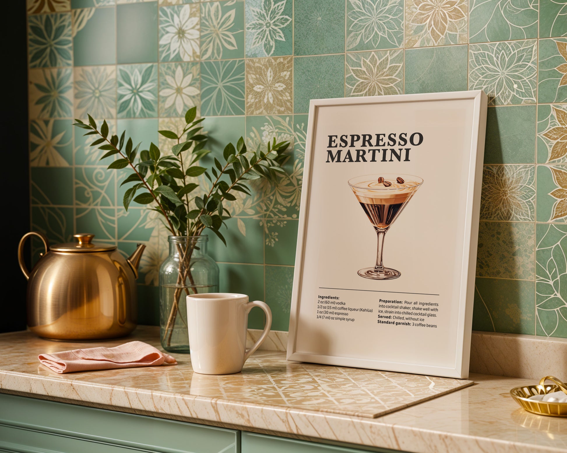 Espresso Martini Coffee Recipe Poster - GroovyGrove