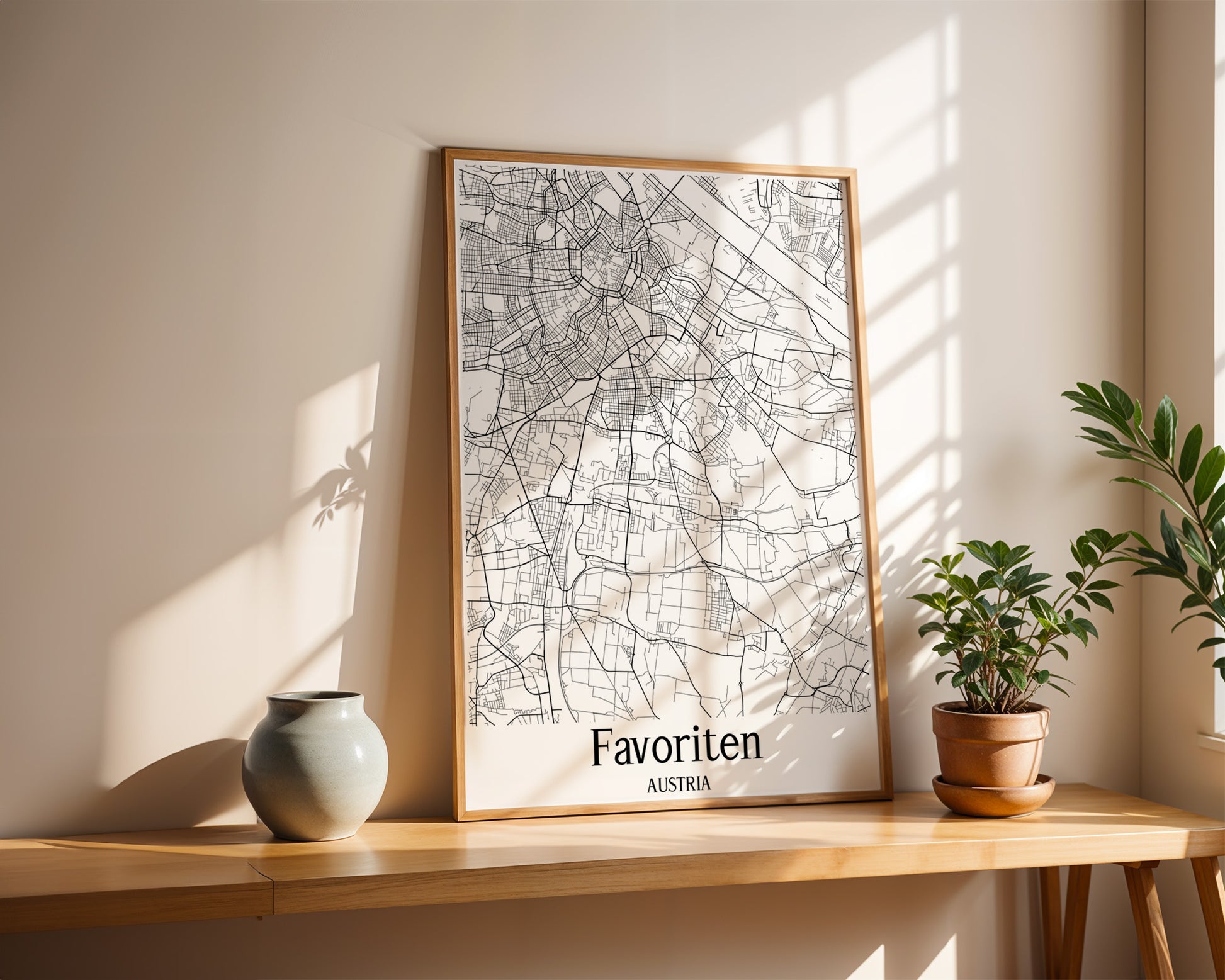 Favoriten Austria City Map Poster - GroovyGrove