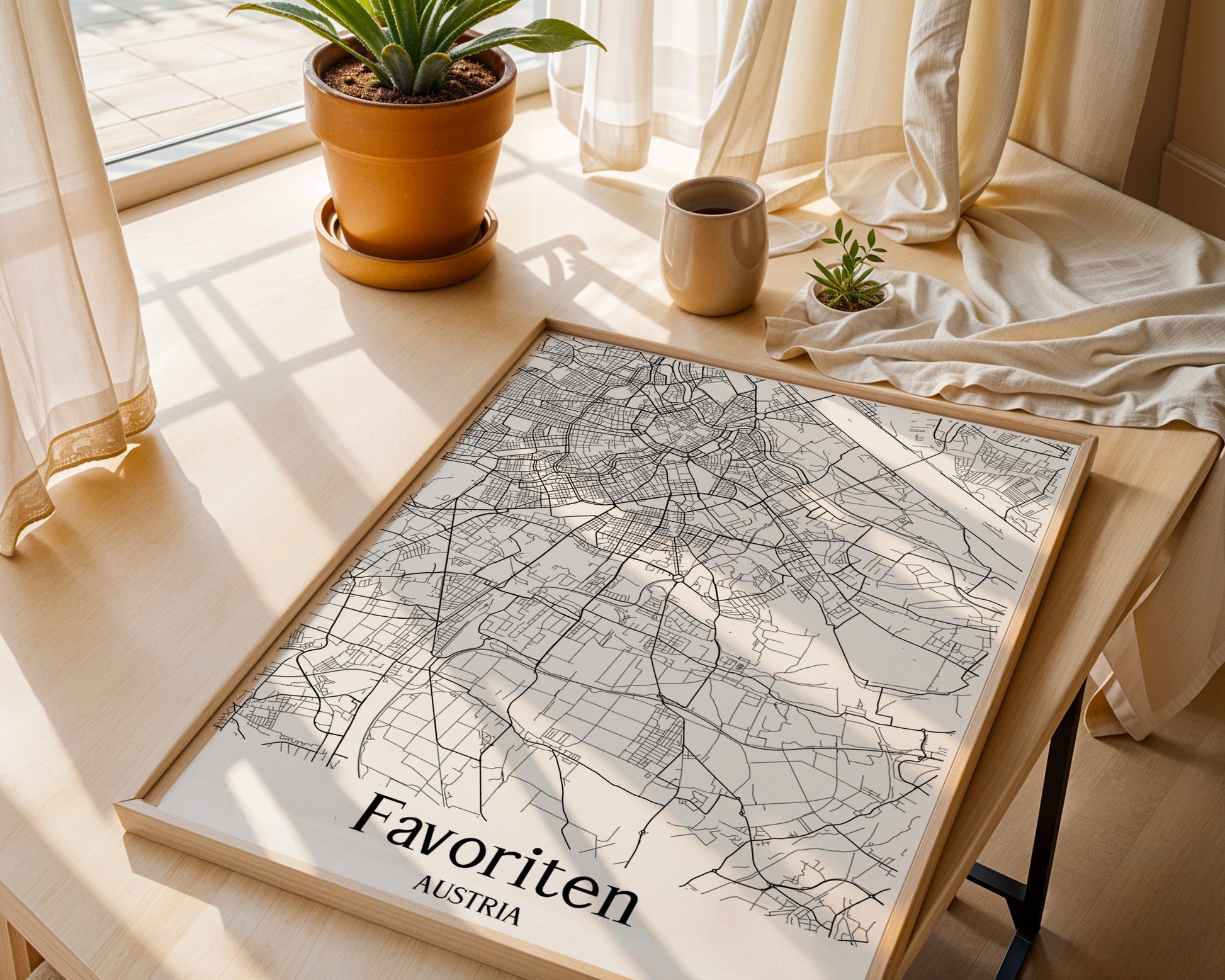 Favoriten Austria City Map Poster - GroovyGrove