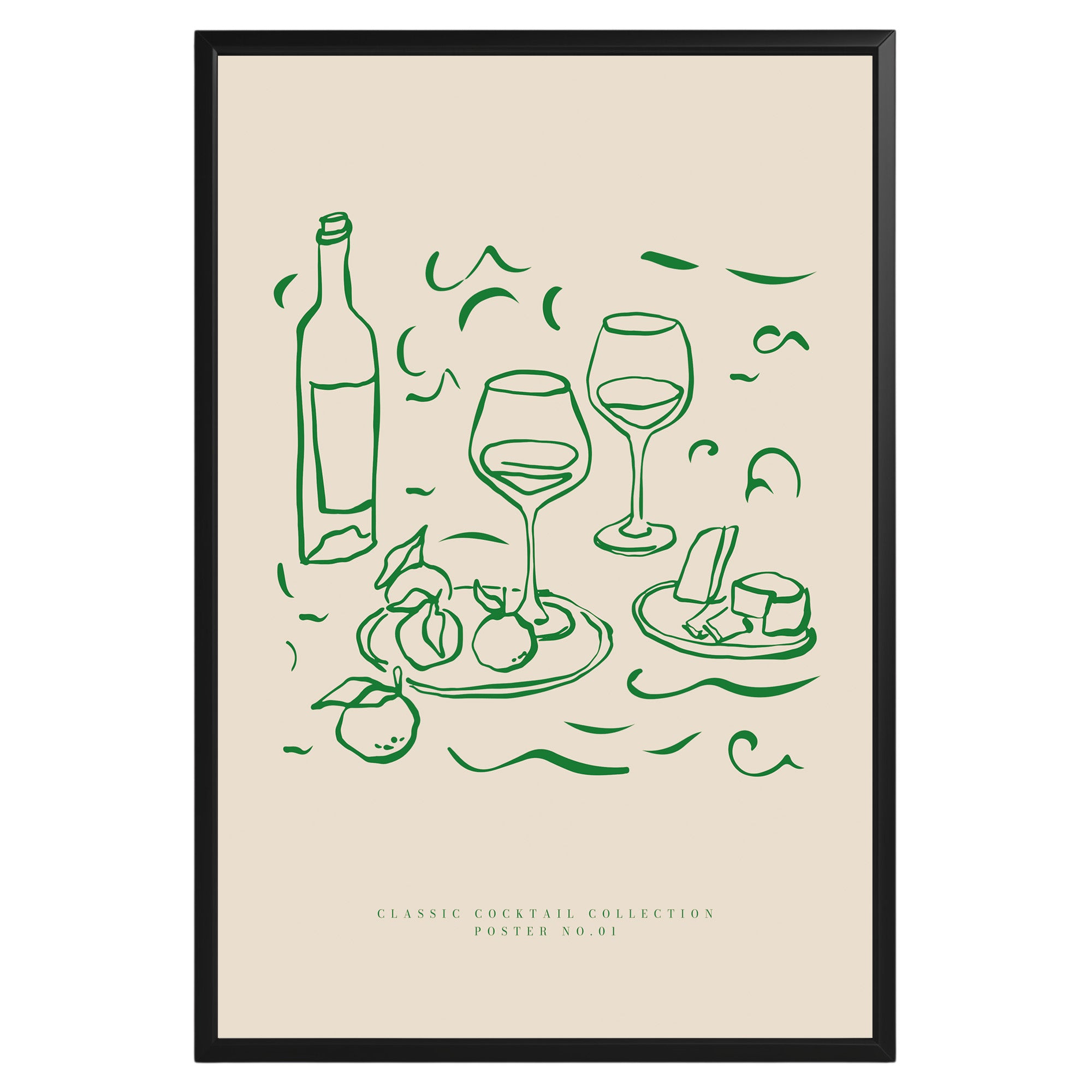 Wine & Cheese Breakfast Brunch Poster - GroovyGrove