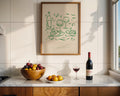 Wine & Cheese Breakfast Brunch Poster - GroovyGrove