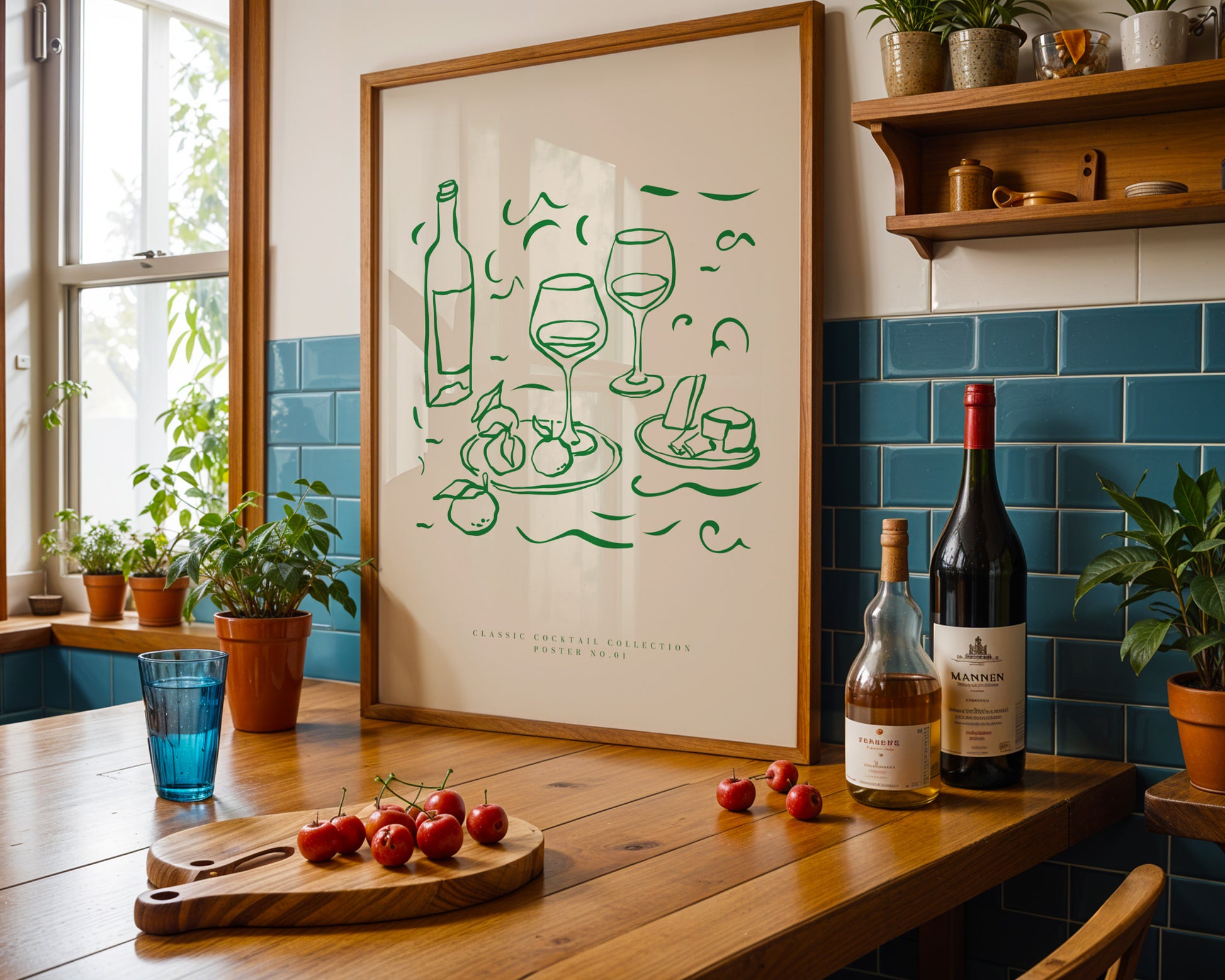 Wine & Cheese Breakfast Brunch Poster - GroovyGrove