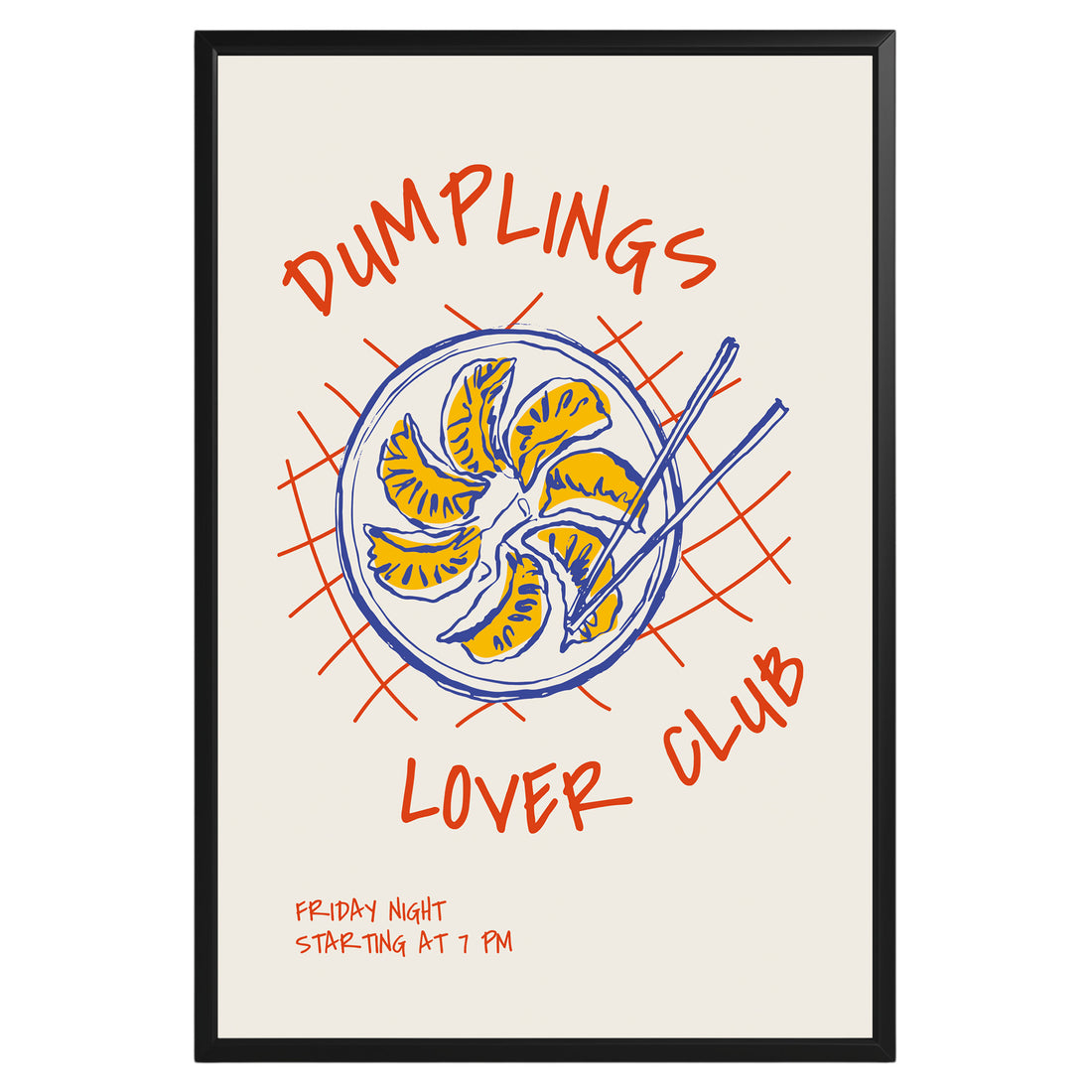 Dumplings Lover Club Poster - GroovyGrove