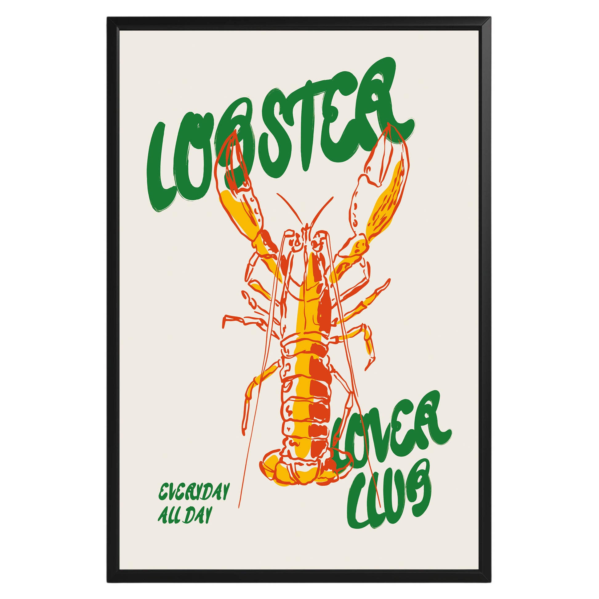 Lobster Lover Club Poster - GroovyGrove