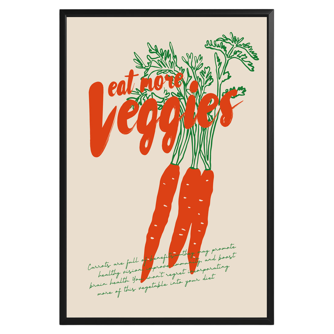 Eat More Veggies Poster - GroovyGrove