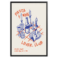 Pasta & Wine Lover Club Poster - GroovyGrove