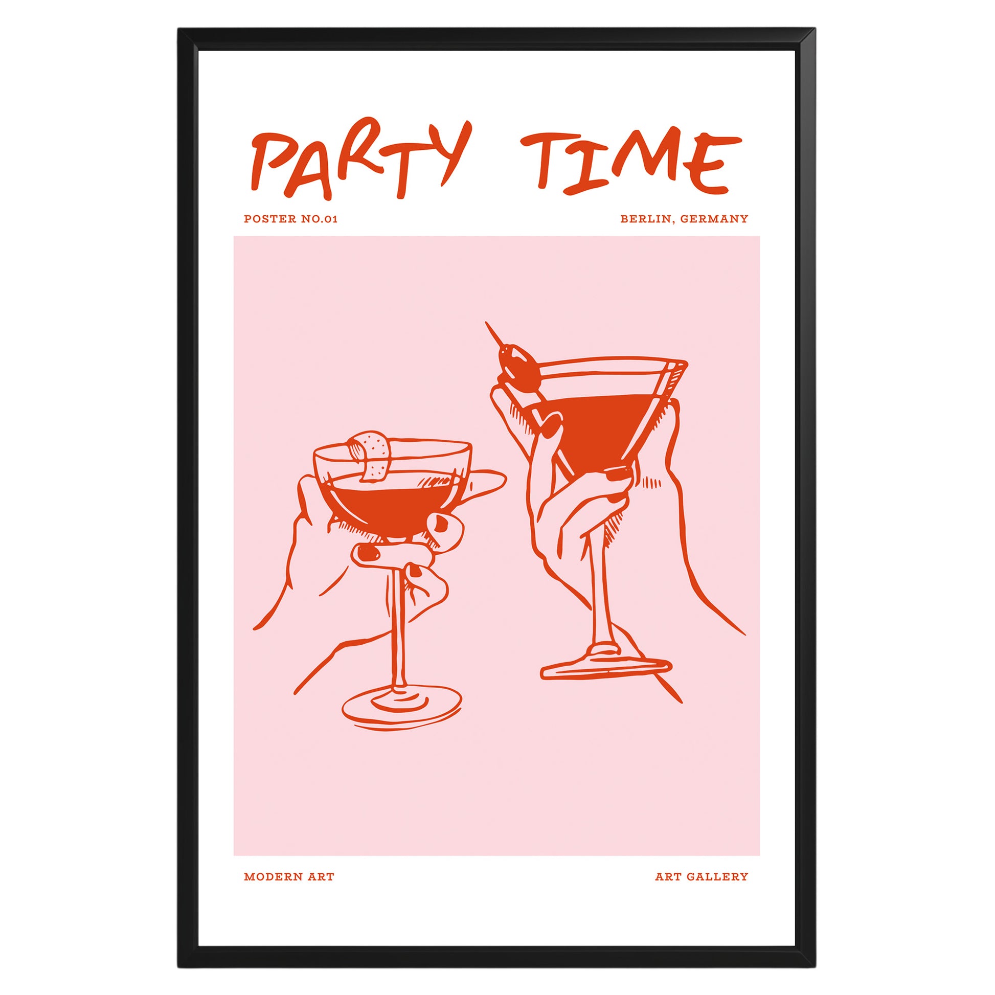 Party Time Cocktail Poster - GroovyGrove