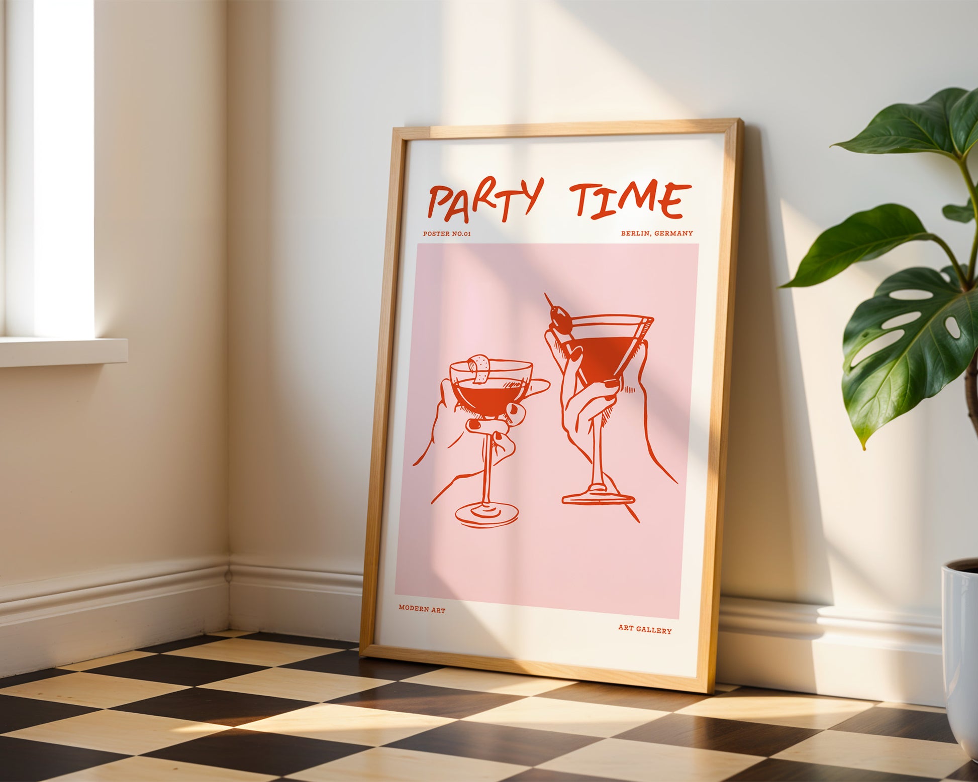 Party Time Cocktail Poster - GroovyGrove