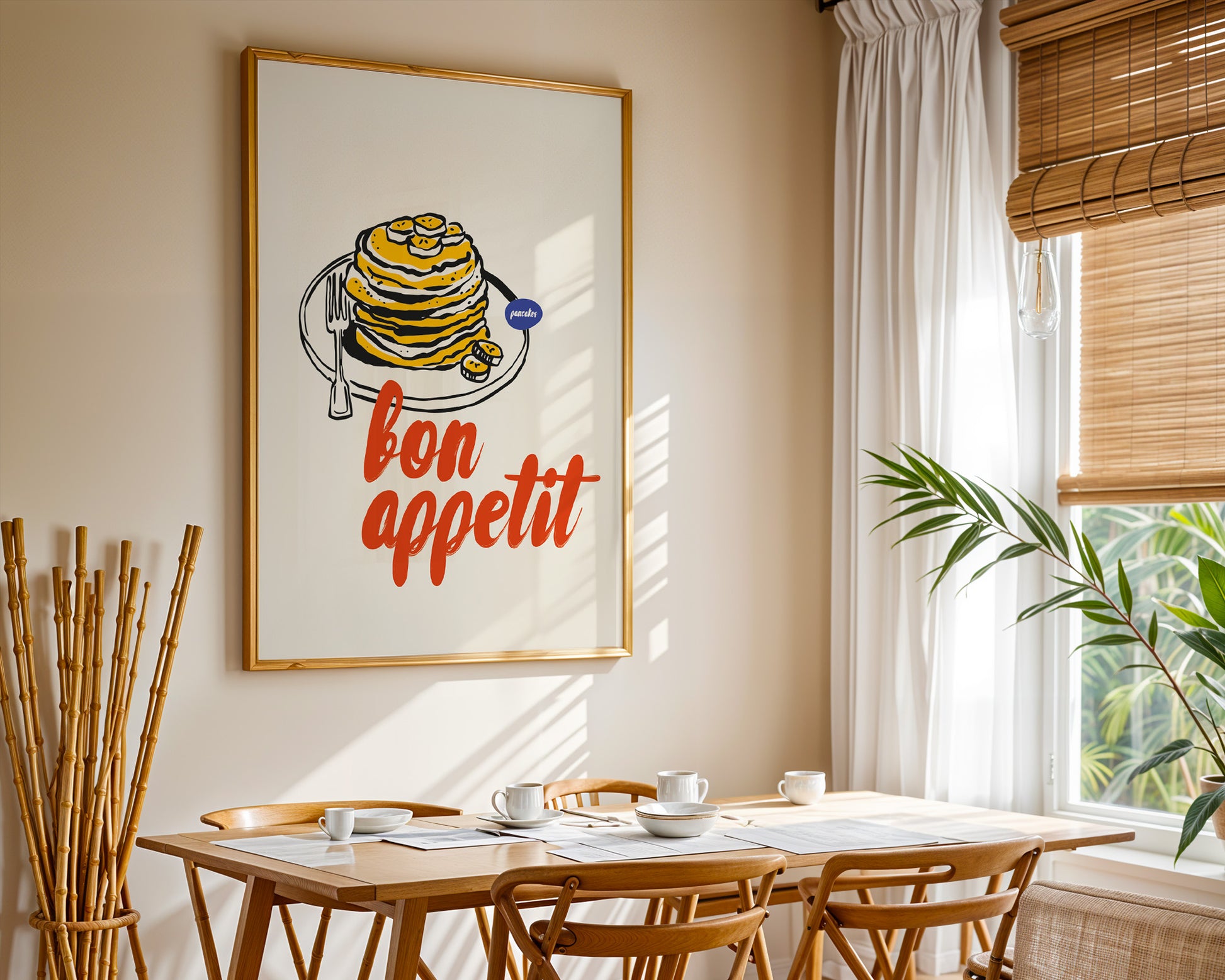 Bon Appétit Pancakes Poster - GroovyGrove