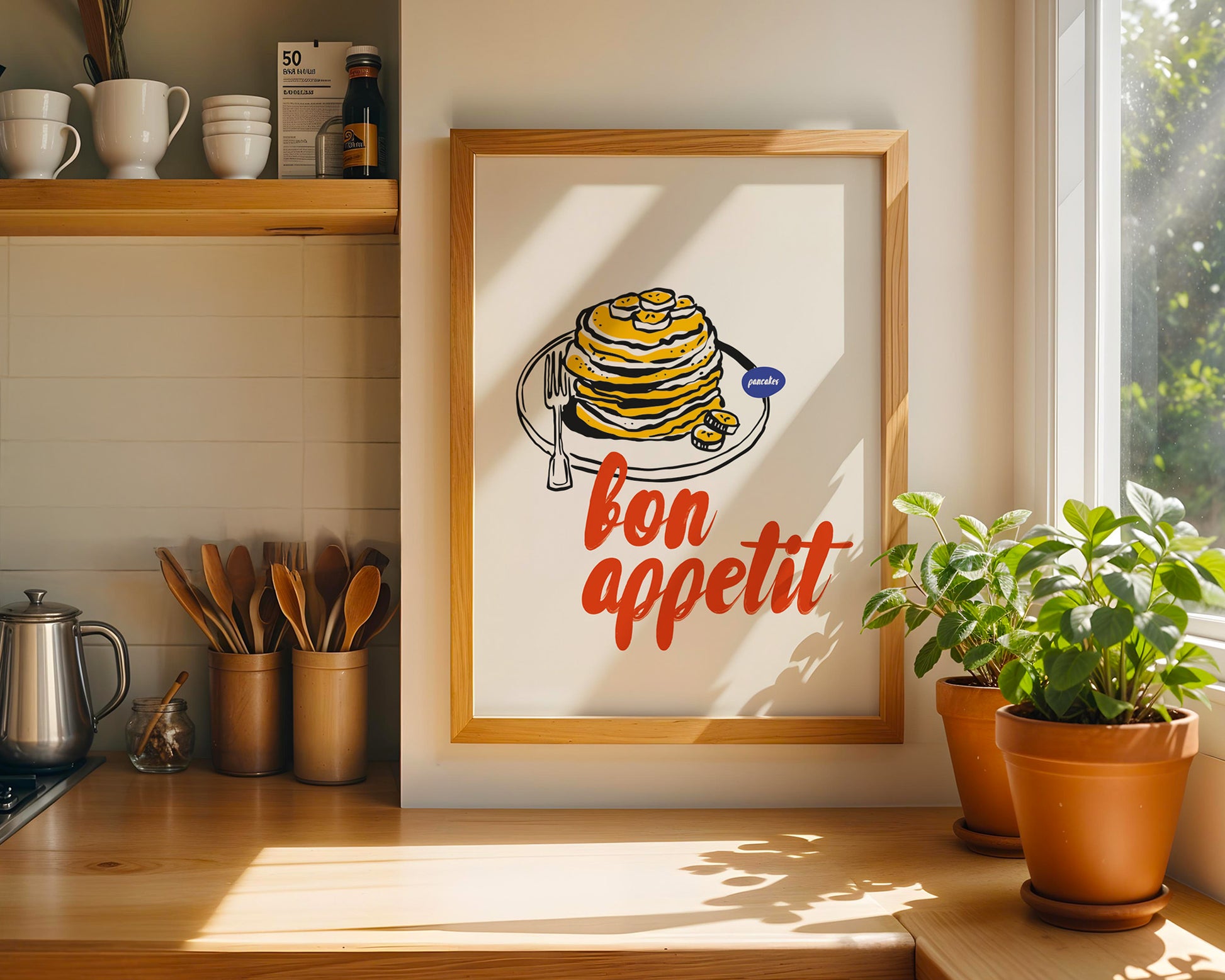 Bon Appétit Pancakes Poster - GroovyGrove