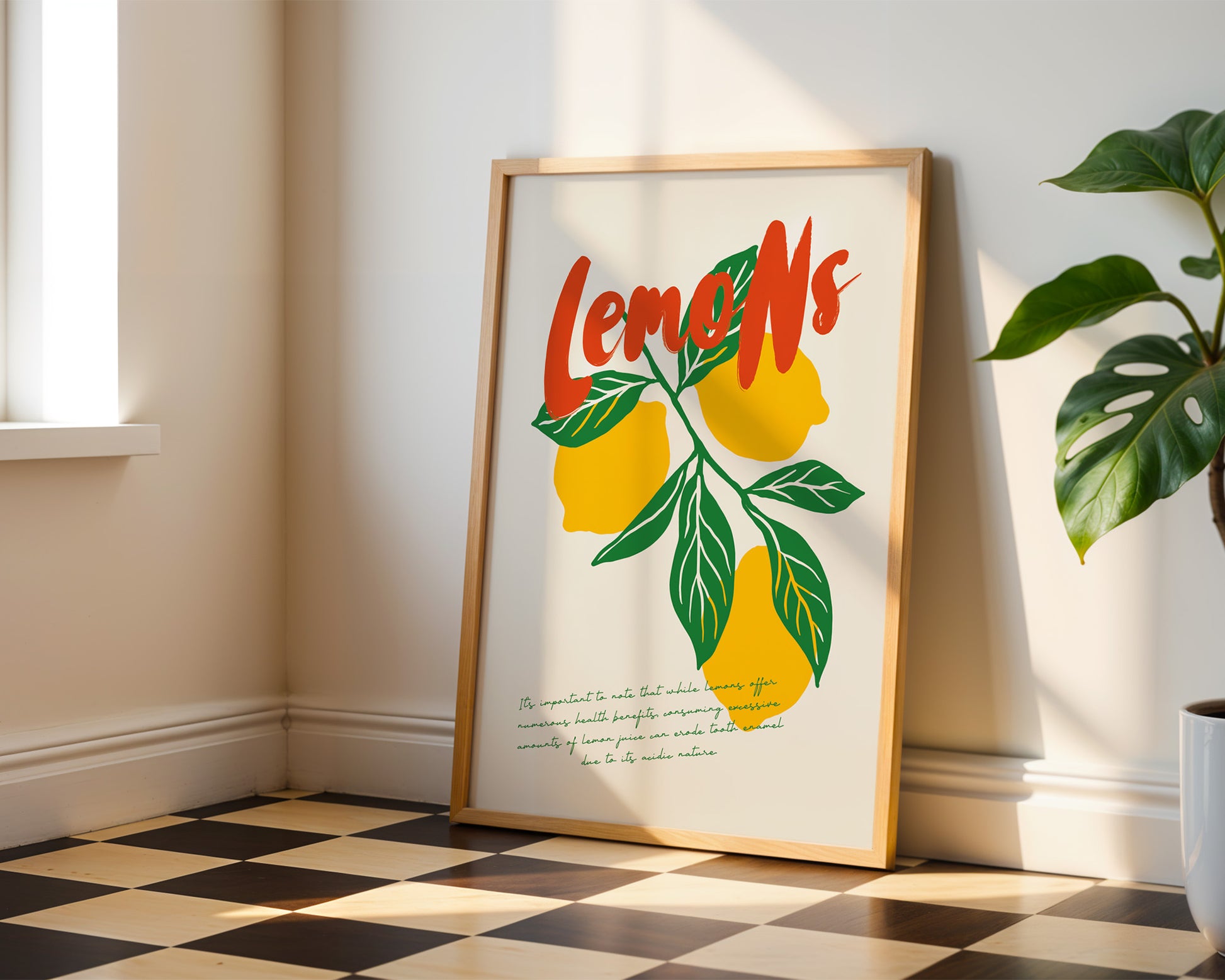 Yellow Lemons Poster - GroovyGrove