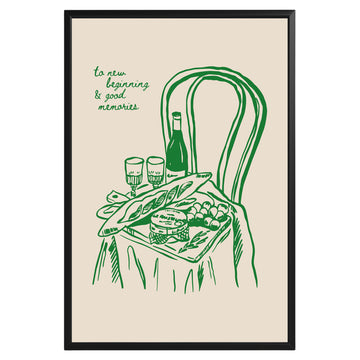 Champagne Party Food Poster - GroovyGrove