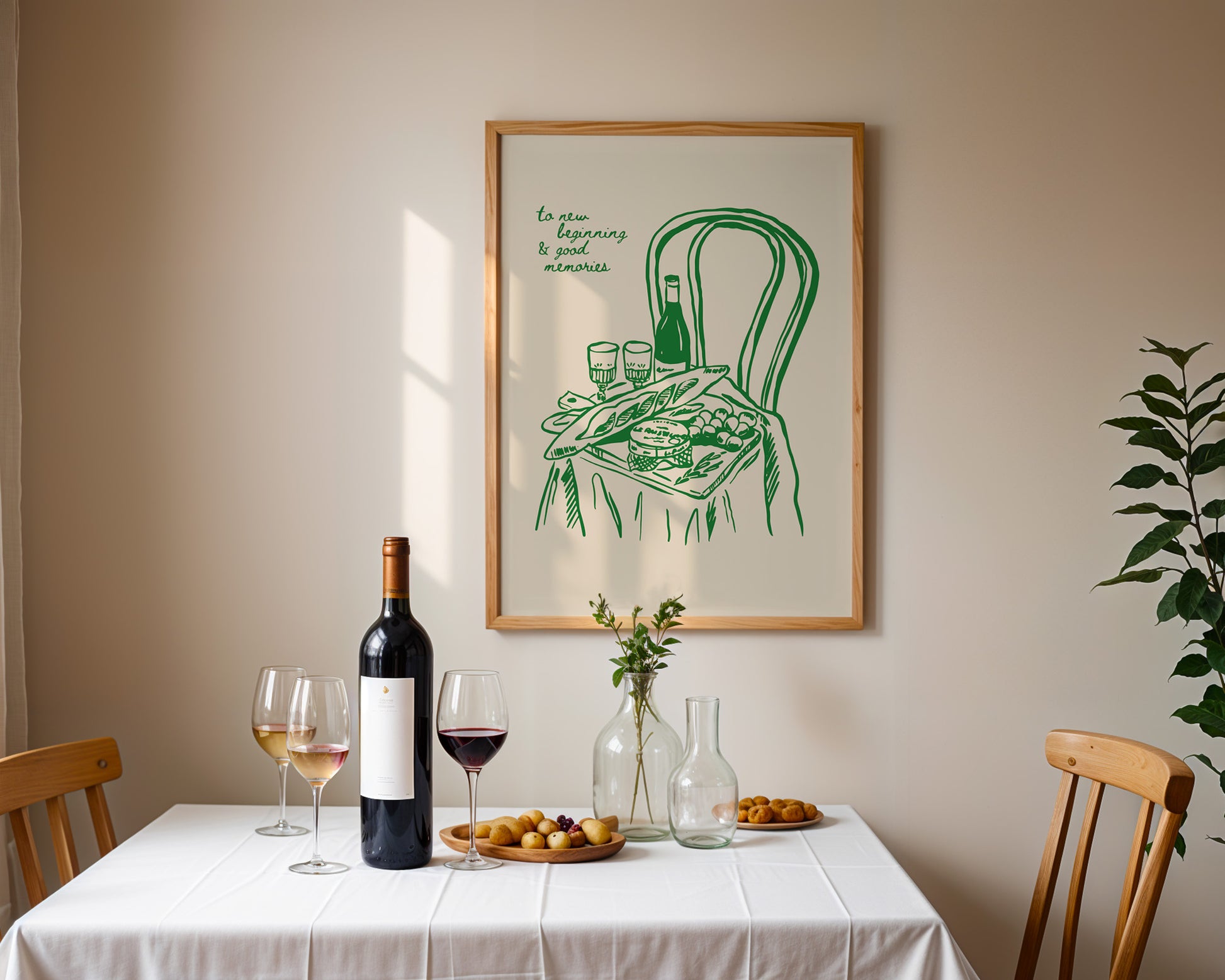 Champagne Party Food Poster - GroovyGrove