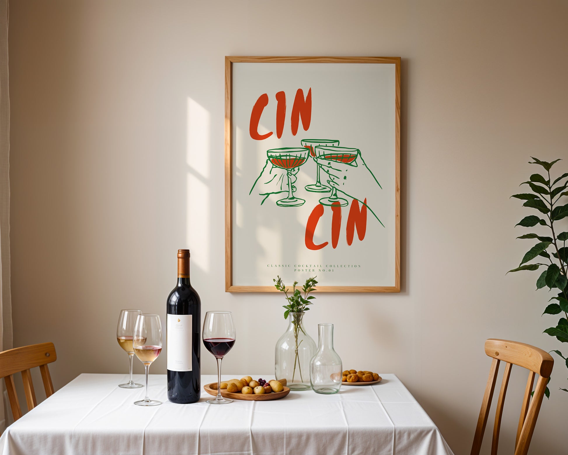 Cin Cin Cocktail Poster - GroovyGrove