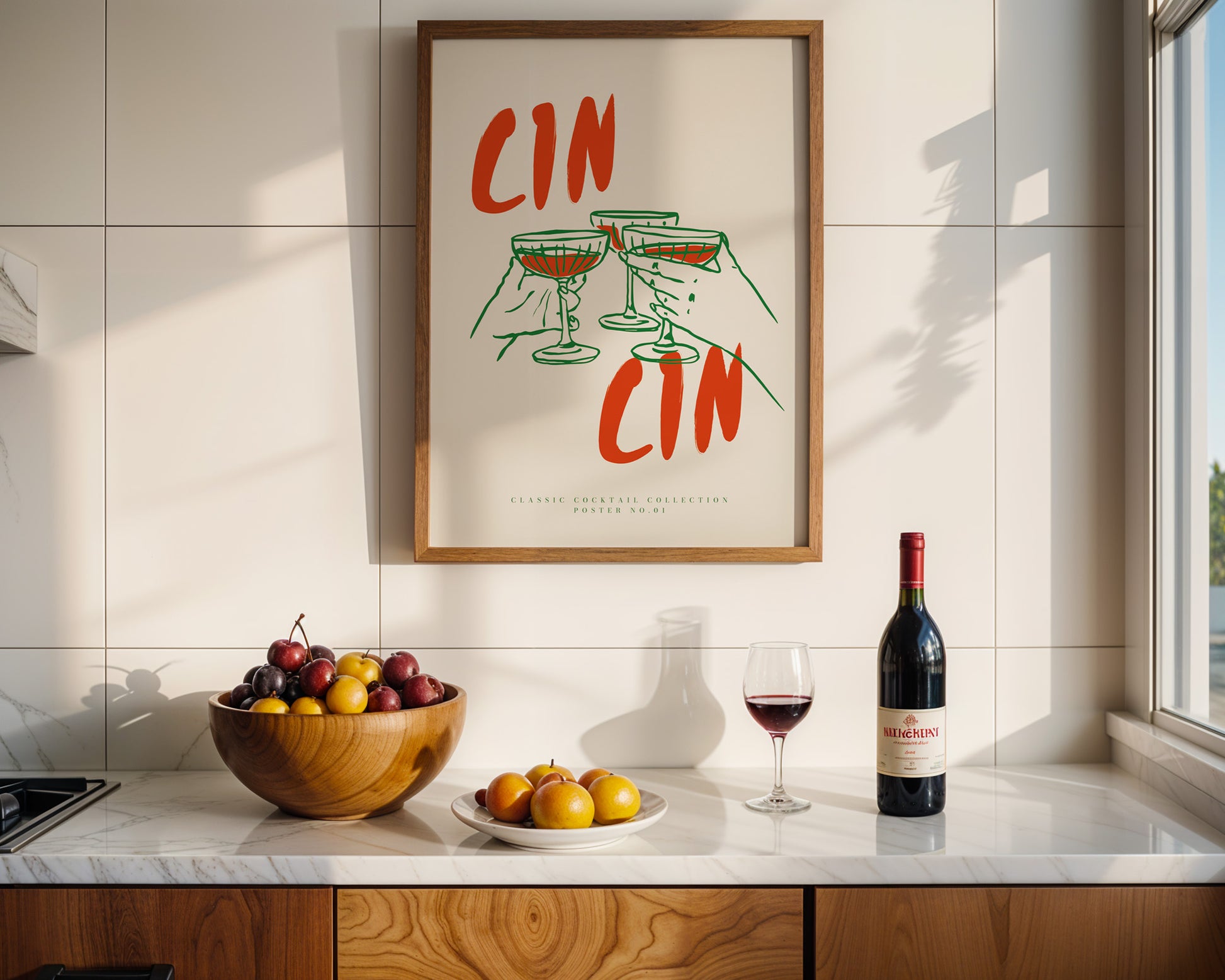 Cin Cin Cocktail Poster - GroovyGrove