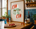 Cin Cin Cocktail Poster - GroovyGrove