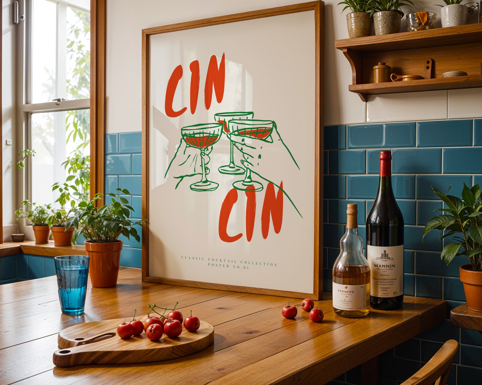 Cin Cin Cocktail Poster - GroovyGrove