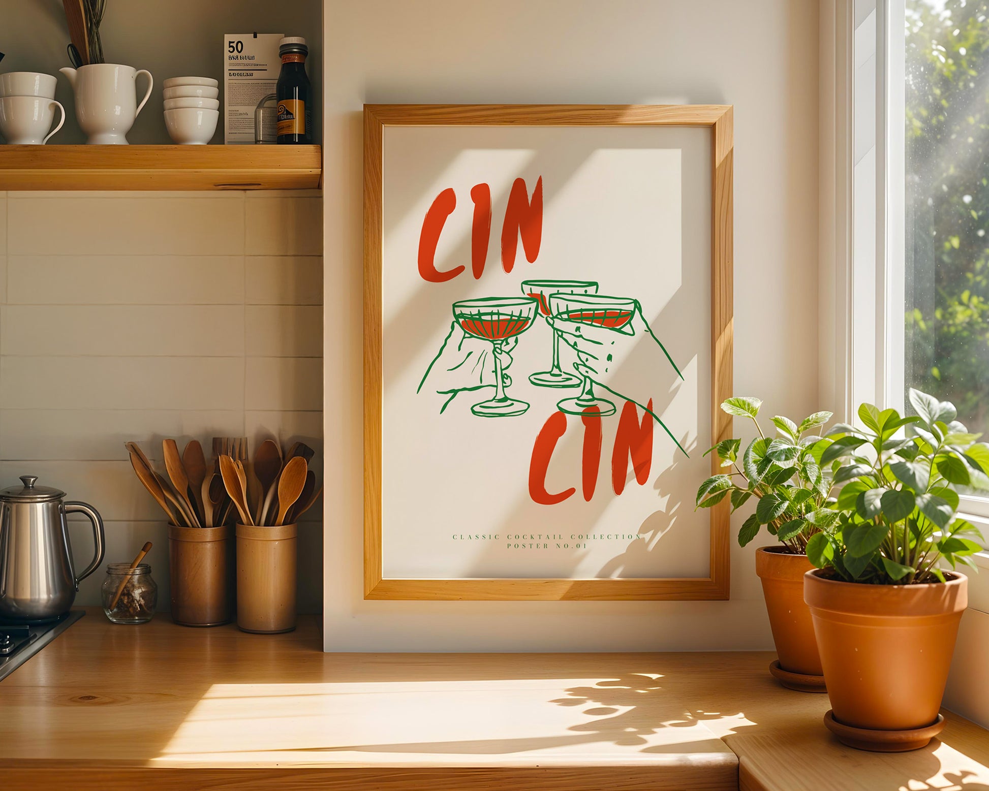 Cin Cin Cocktail Poster - GroovyGrove