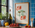 Cin Cin Cocktail Poster - GroovyGrove