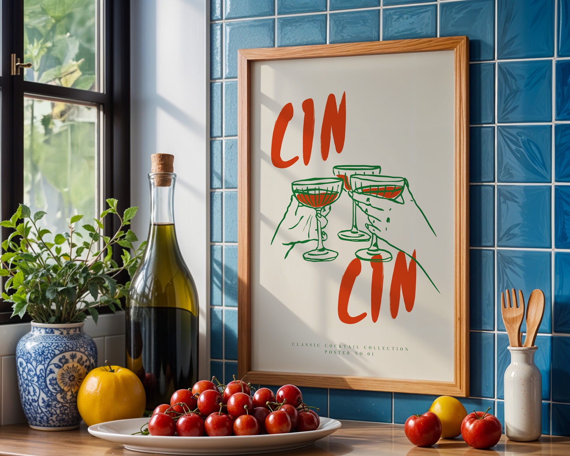 Cin Cin Cocktail Poster - GroovyGrove