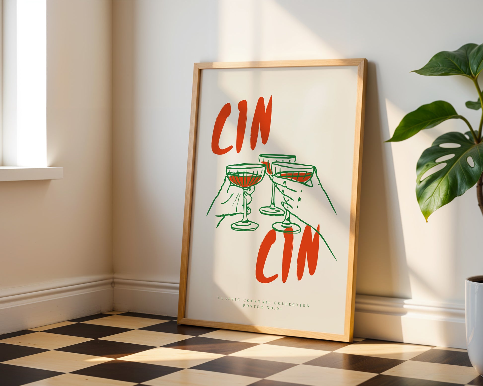 Cin Cin Cocktail Poster - GroovyGrove