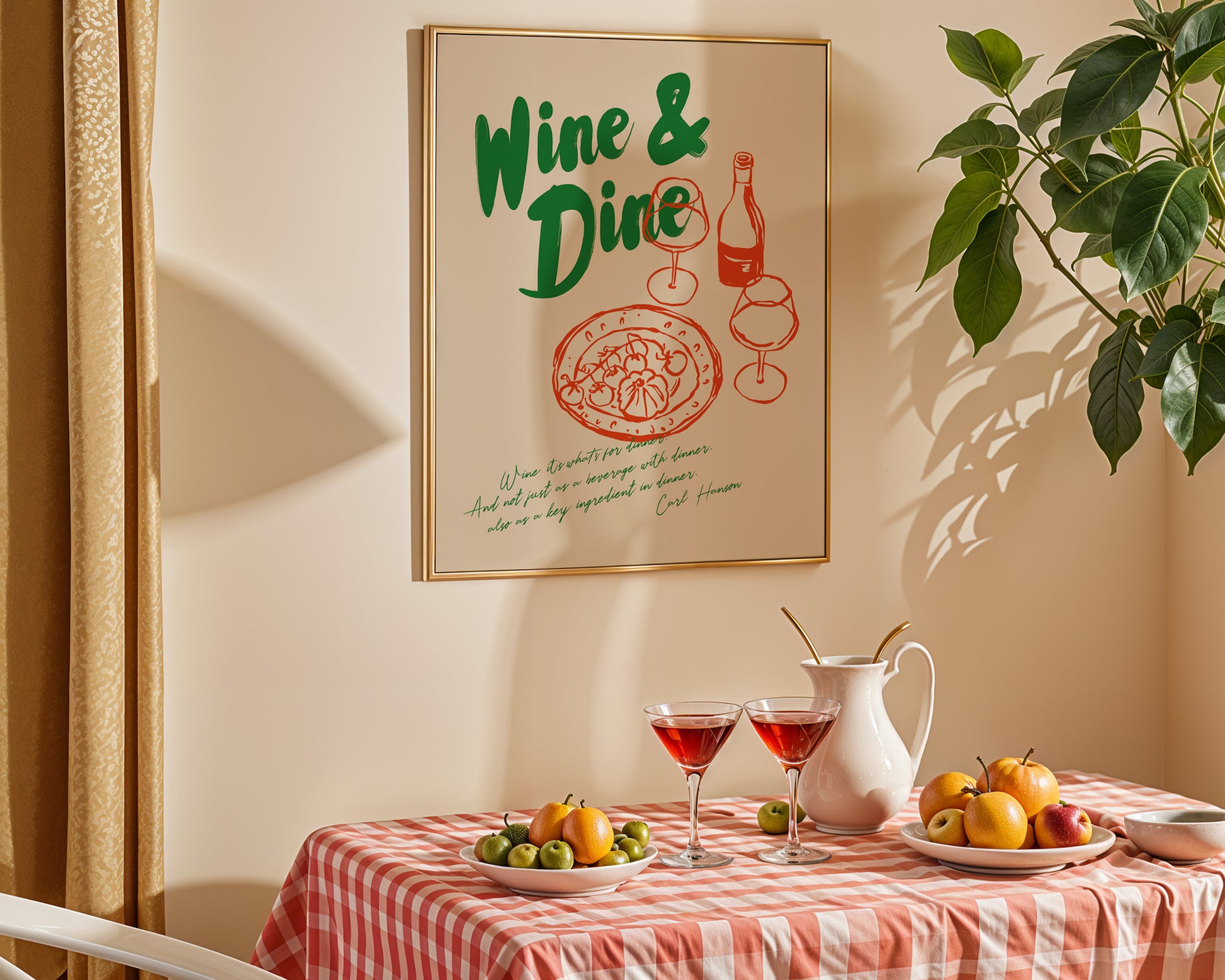 Wine & Dine Poster - GroovyGrove