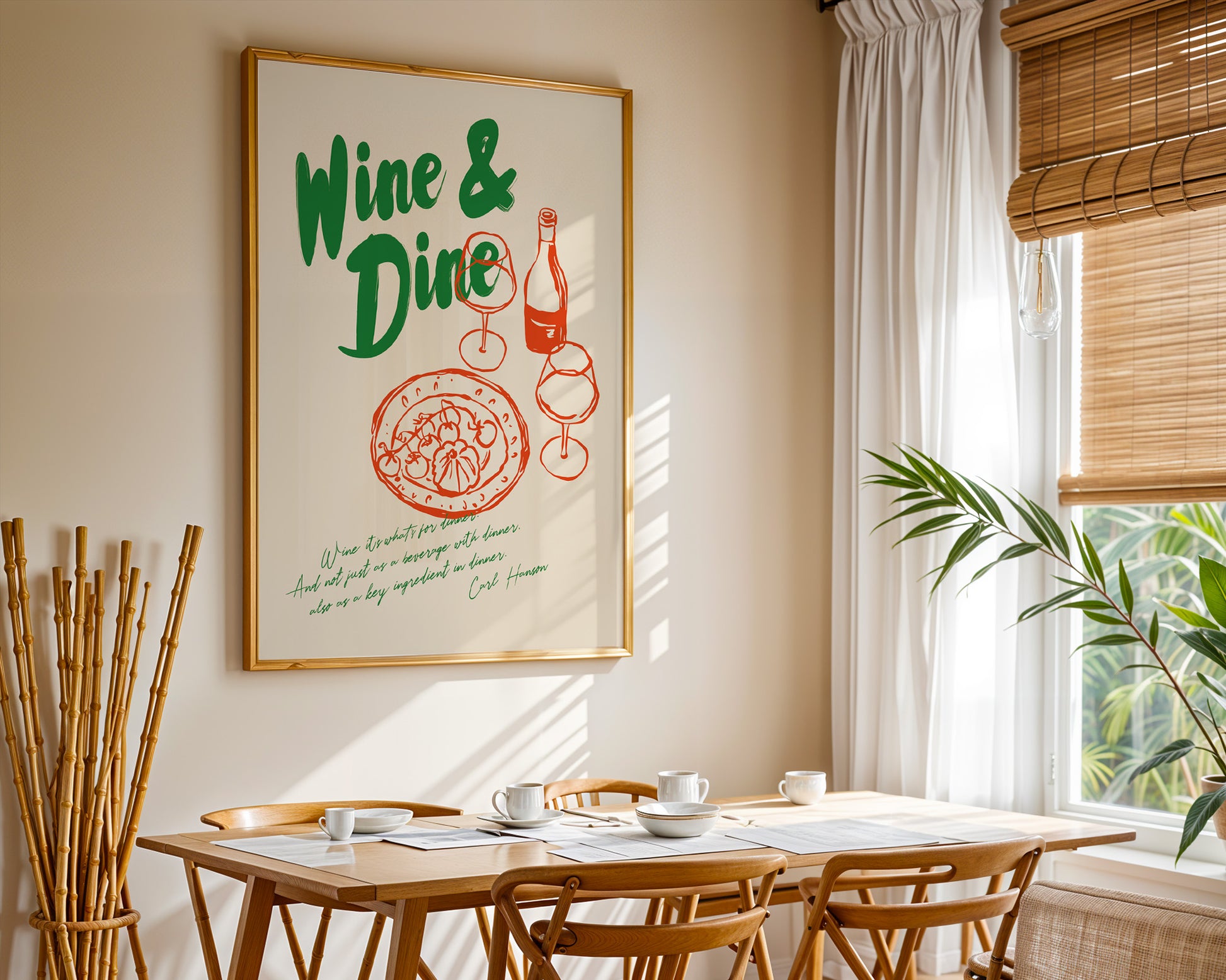 Wine & Dine Poster - GroovyGrove