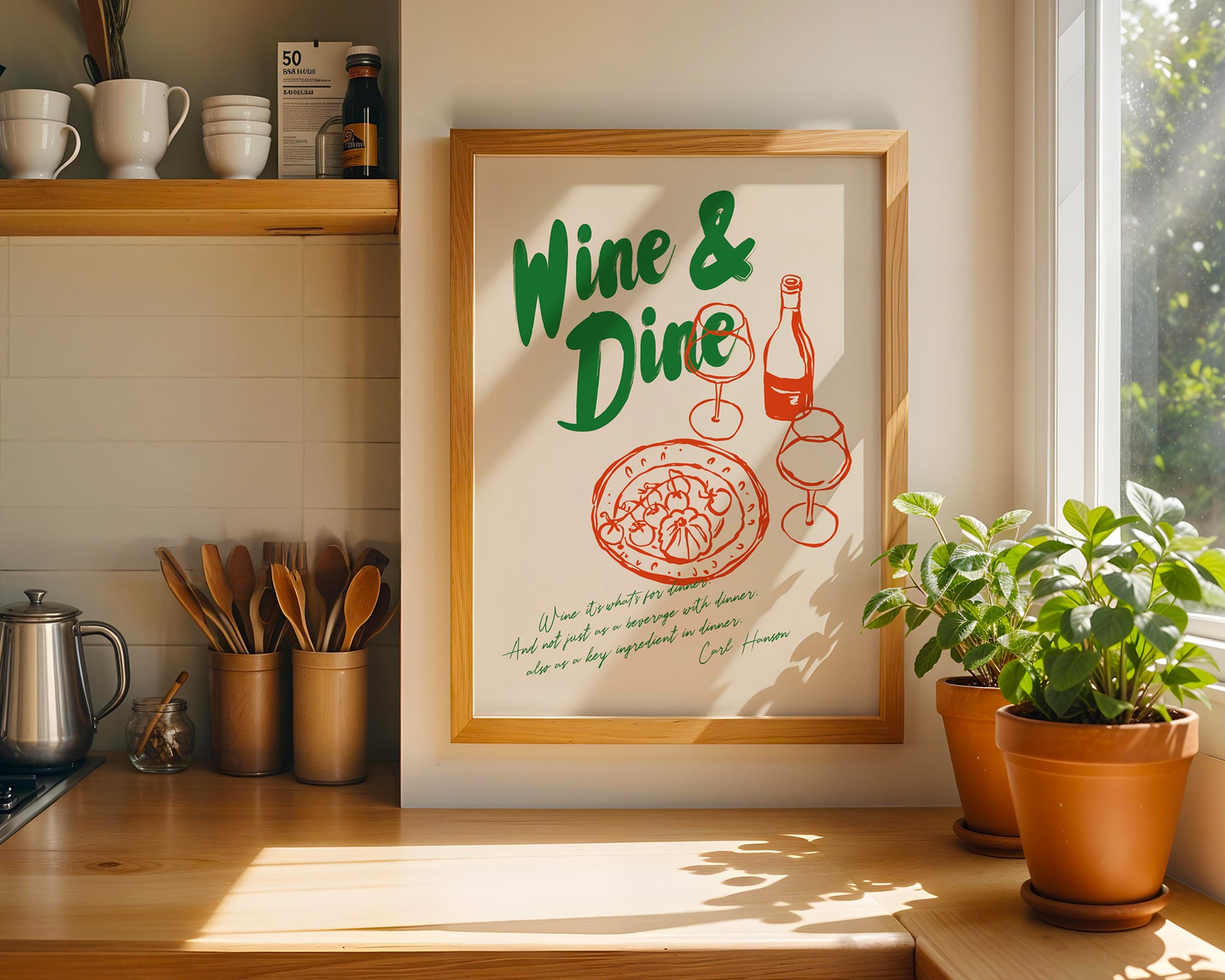 Wine & Dine Poster - GroovyGrove