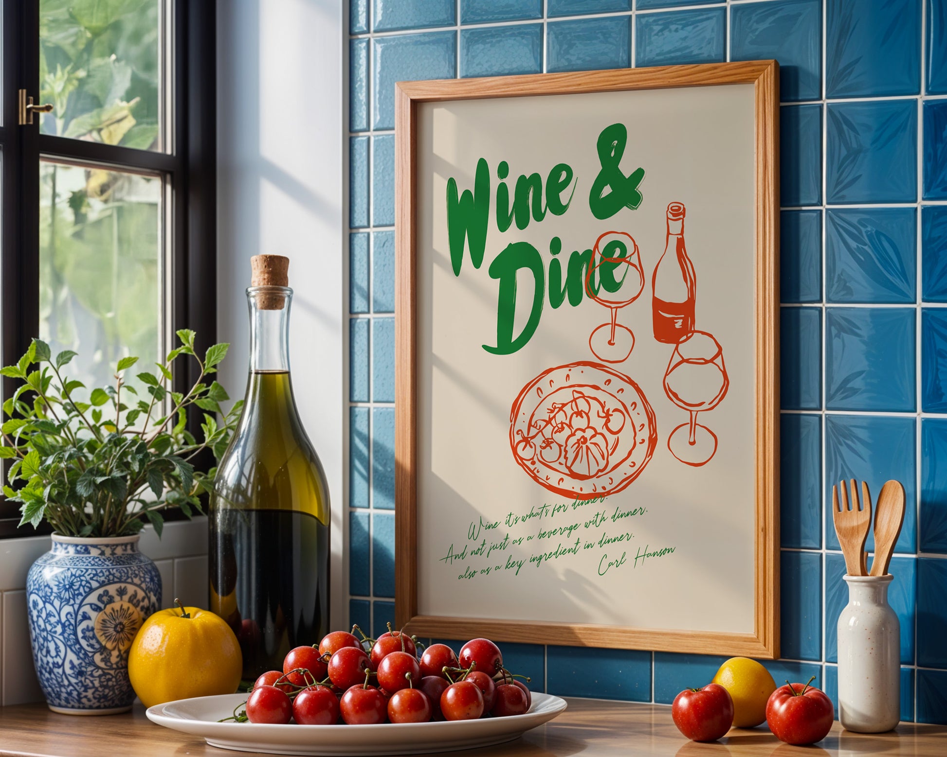 Wine & Dine Poster - GroovyGrove