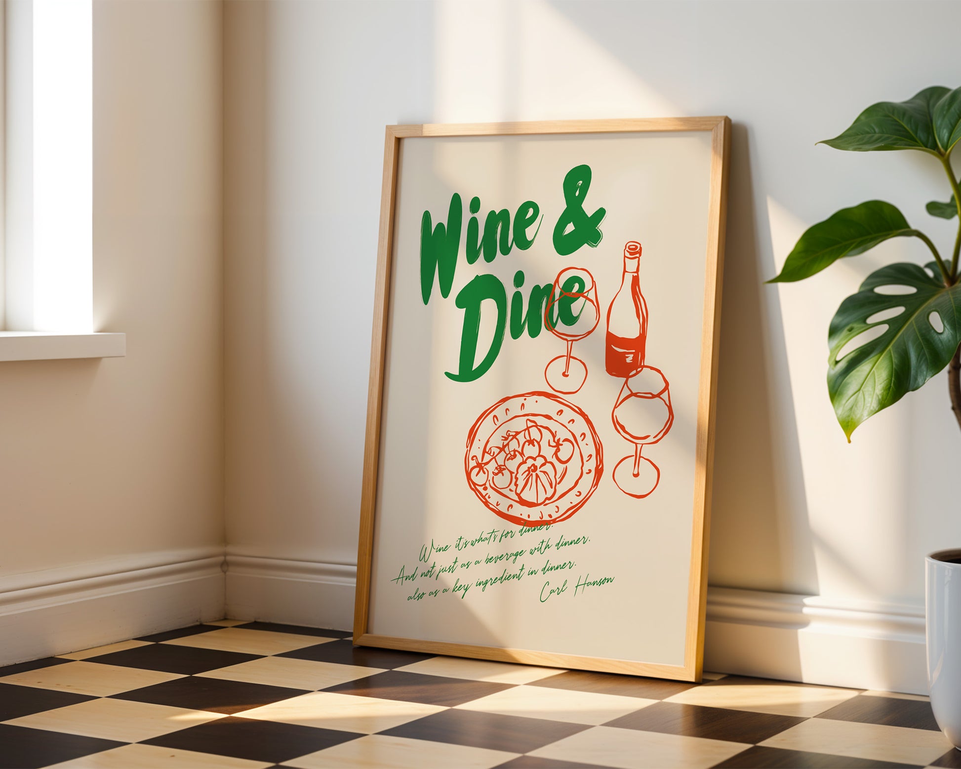 Wine & Dine Poster - GroovyGrove