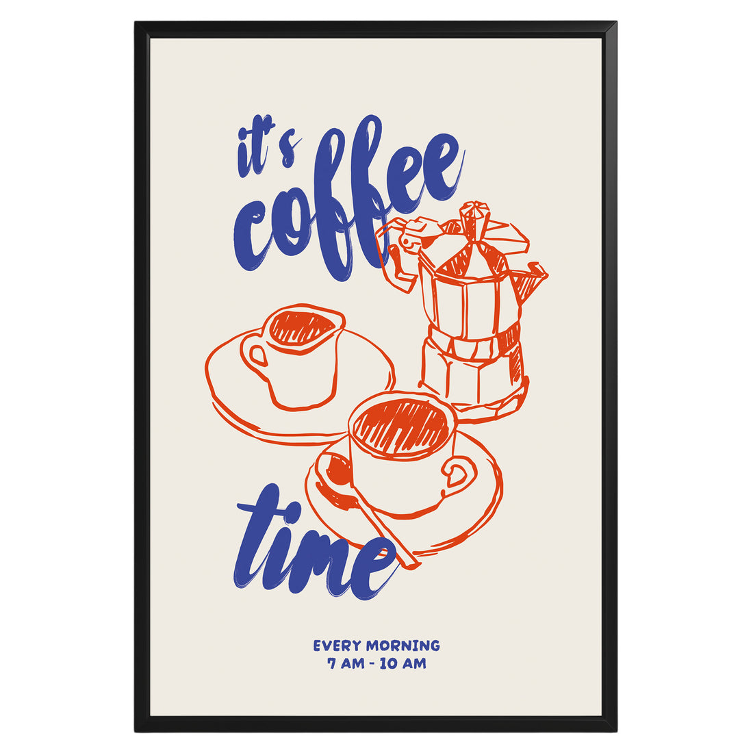 It's Coffee Time Poster - GroovyGrove