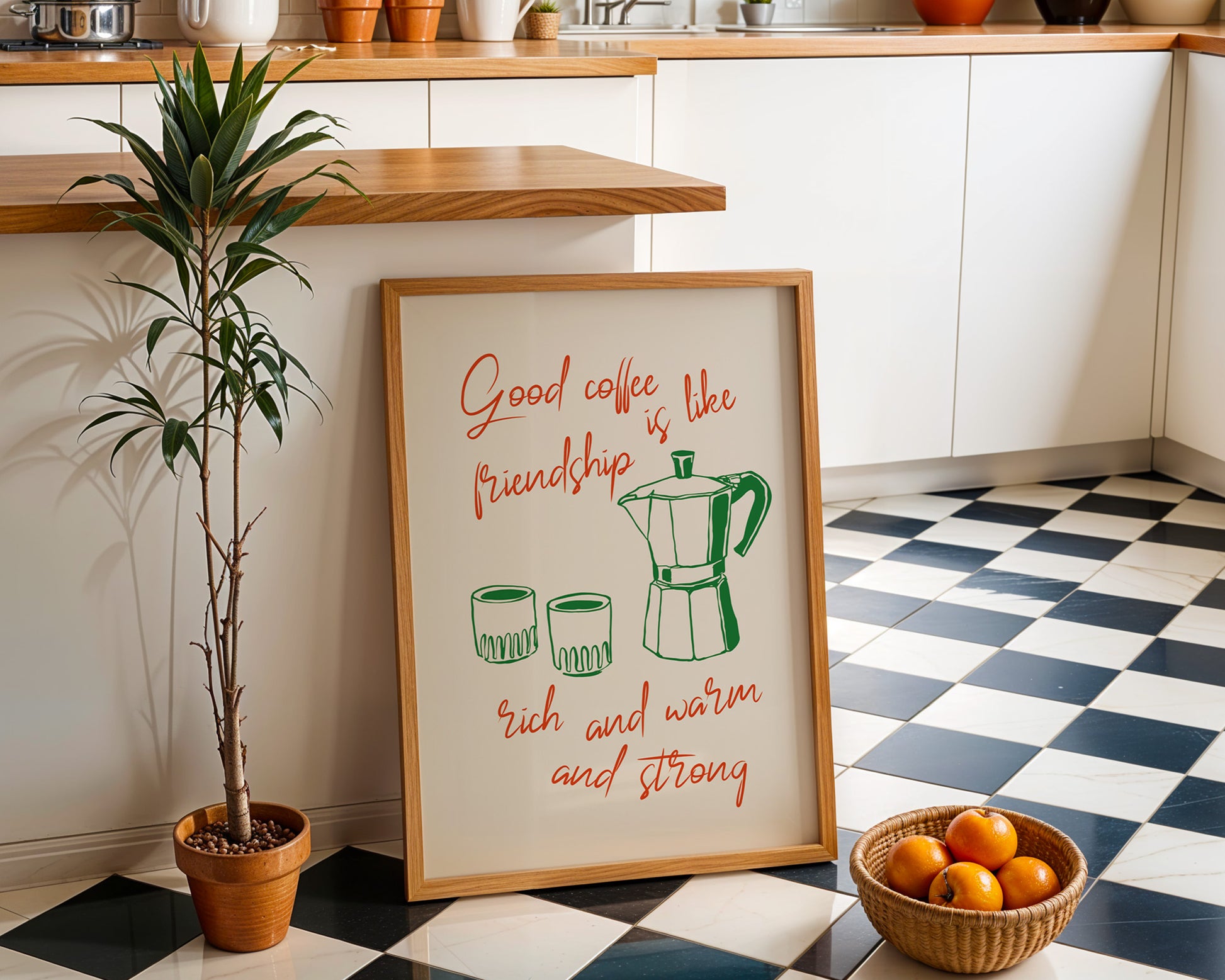 Good Coffee Is Like Friendship Poster - GroovyGrove