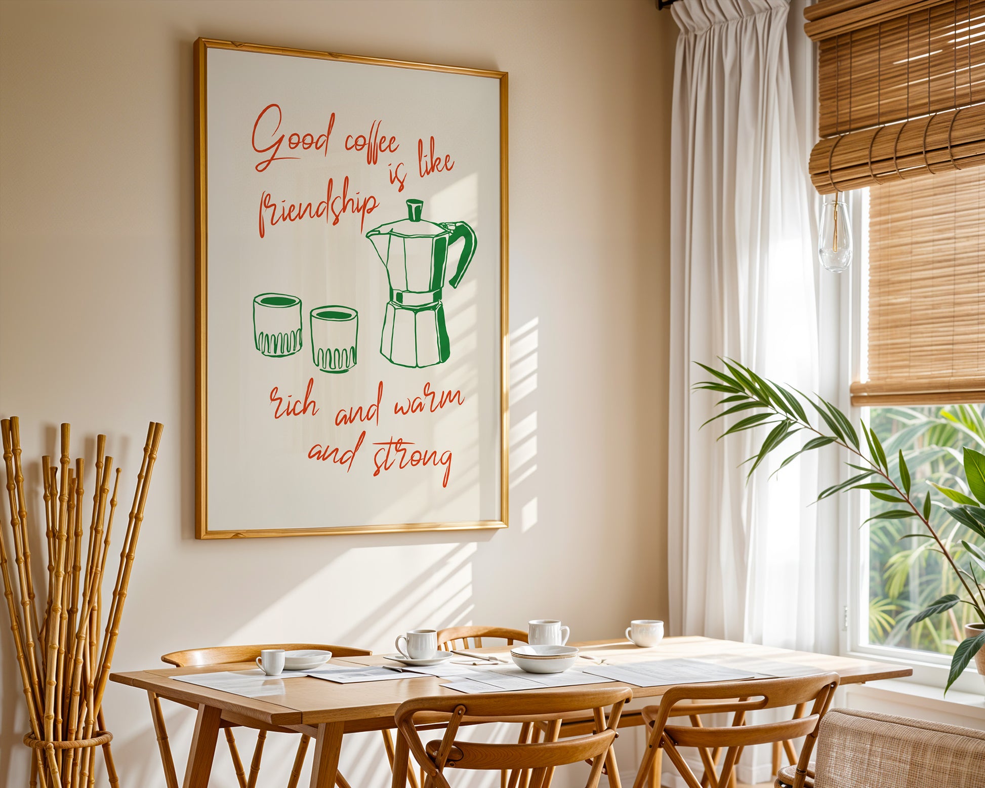 Good Coffee Is Like Friendship Poster - GroovyGrove