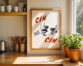 Wine Cin Cin Poster - GroovyGrove