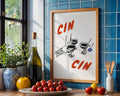 Wine Cin Cin Poster - GroovyGrove