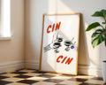 Wine Cin Cin Poster - GroovyGrove