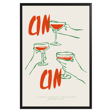 Cocktail Cin Cin Poster - GroovyGrove