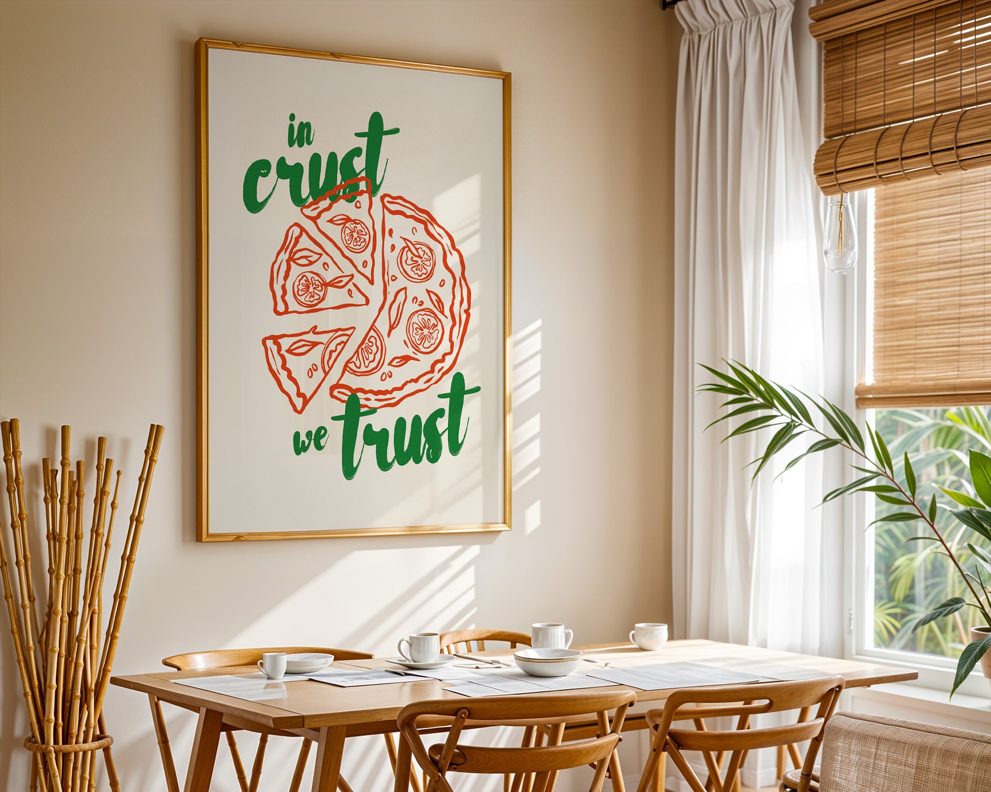 In Crust We Trust Pizza Poster - GroovyGrove