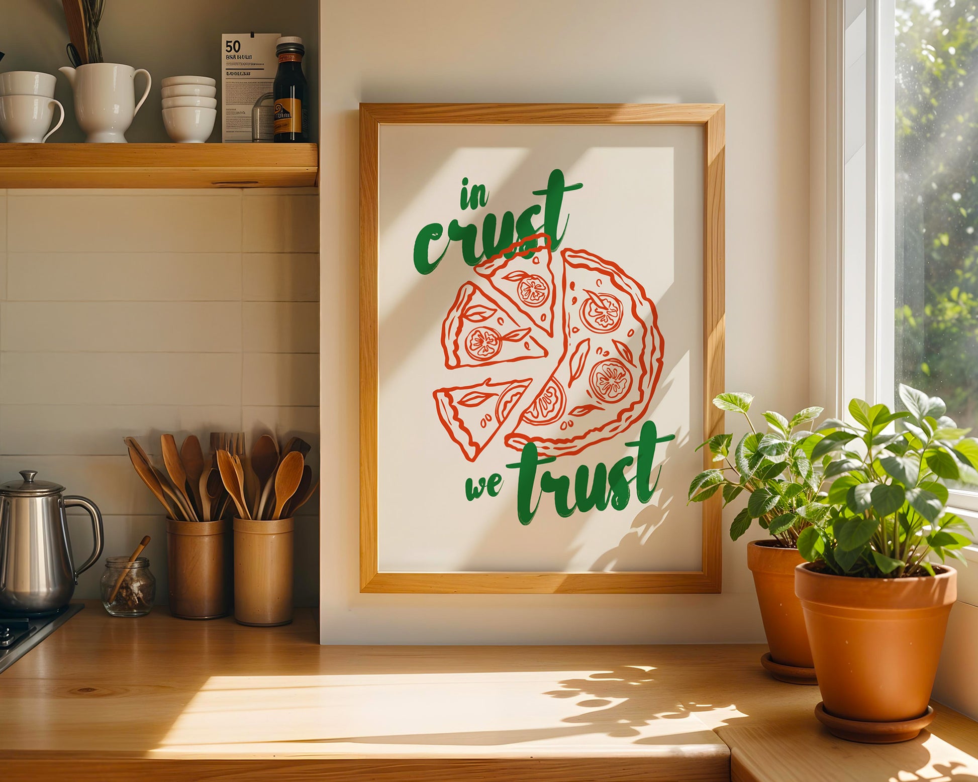 In Crust We Trust Pizza Poster - GroovyGrove