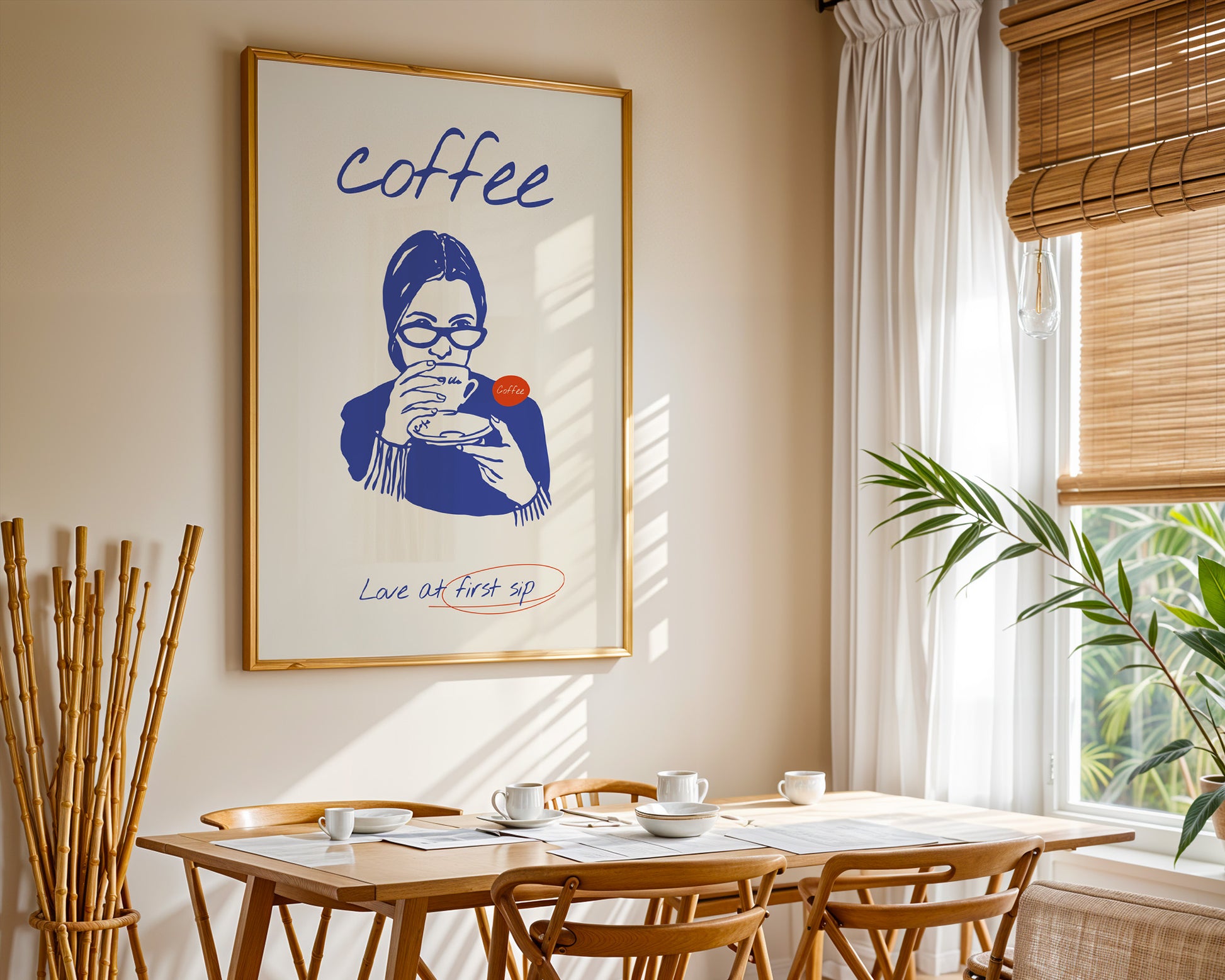 Love at First Sip Coffee Poster - GroovyGrove